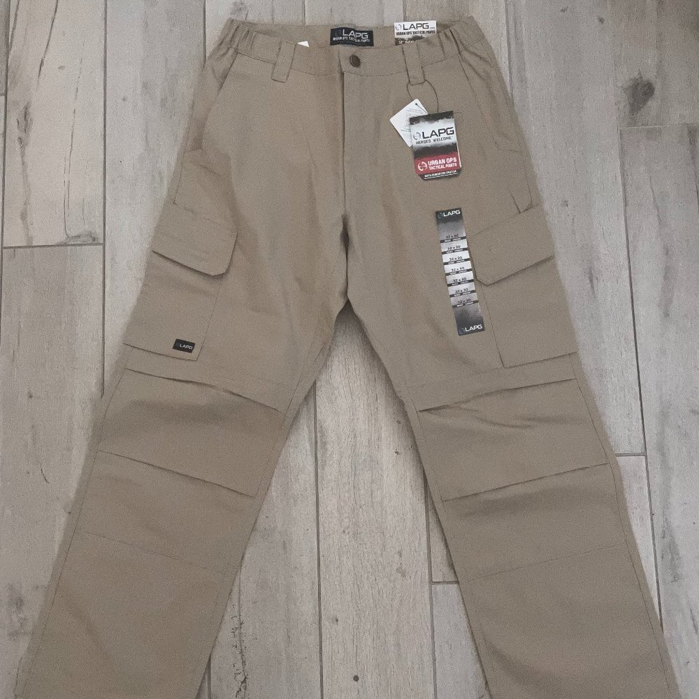 NEW LAPG Urban Ops Tactical Cargo Pants Khaki Tan 32W x 30L